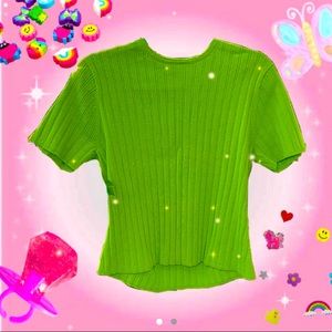 y2k green sweater top